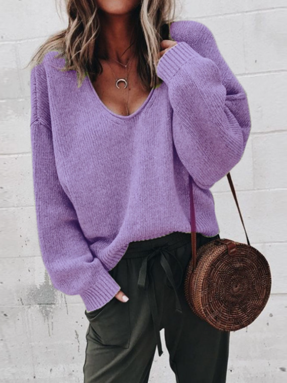 Casual Plain Sweater