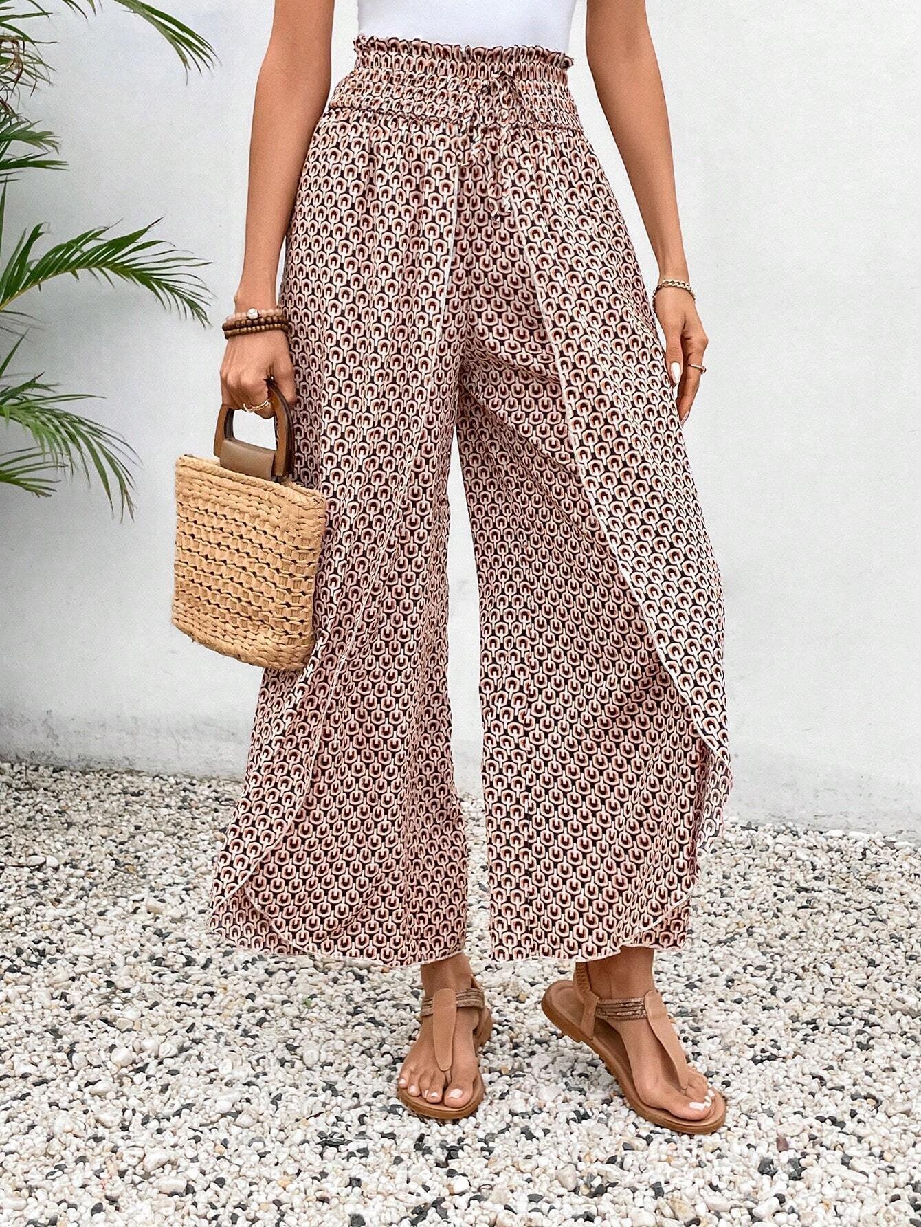 Geometric Loose Casual Pants