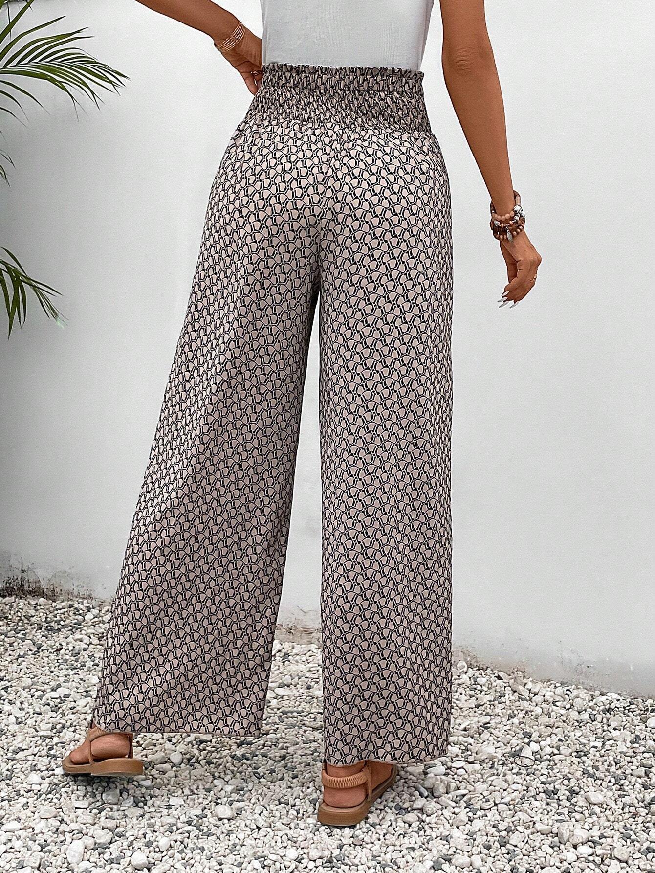 Geometric Loose Casual Pants