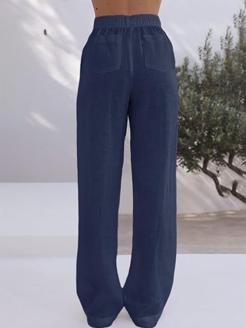 Women's Cotton And Linen Loose Casual Straight Pants