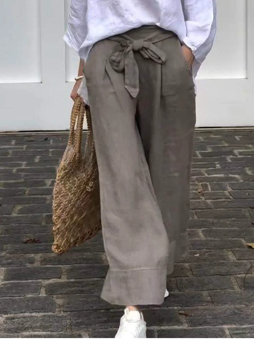 Plain Loose Casual Pants