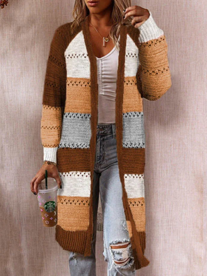 Striped Casual Cardigan