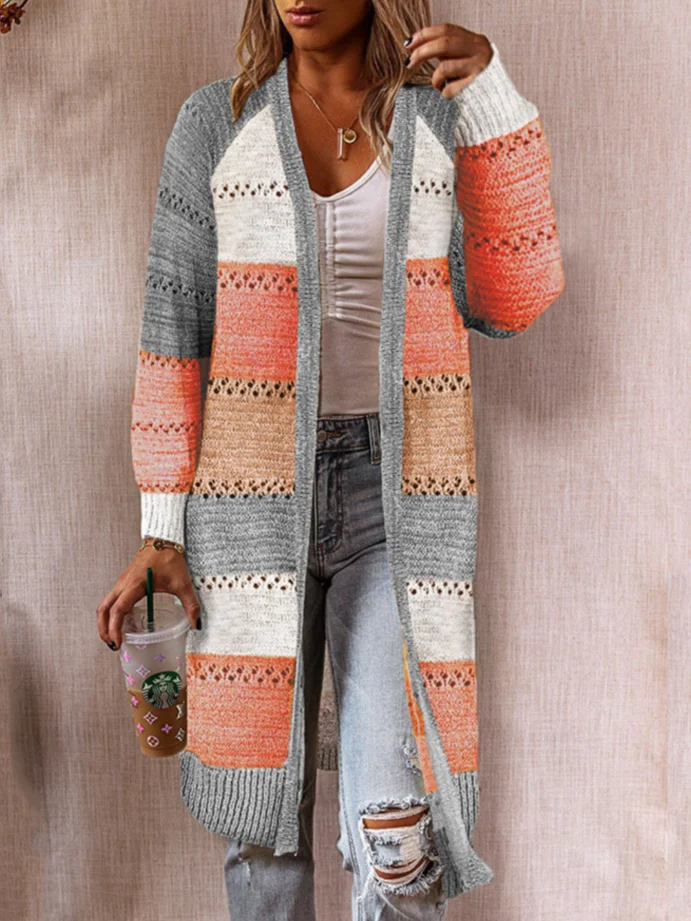 Striped Casual Cardigan