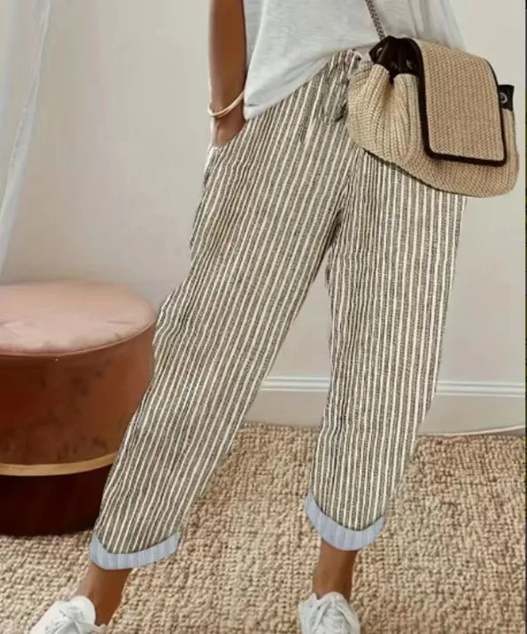 Loose Plain Casual Pants