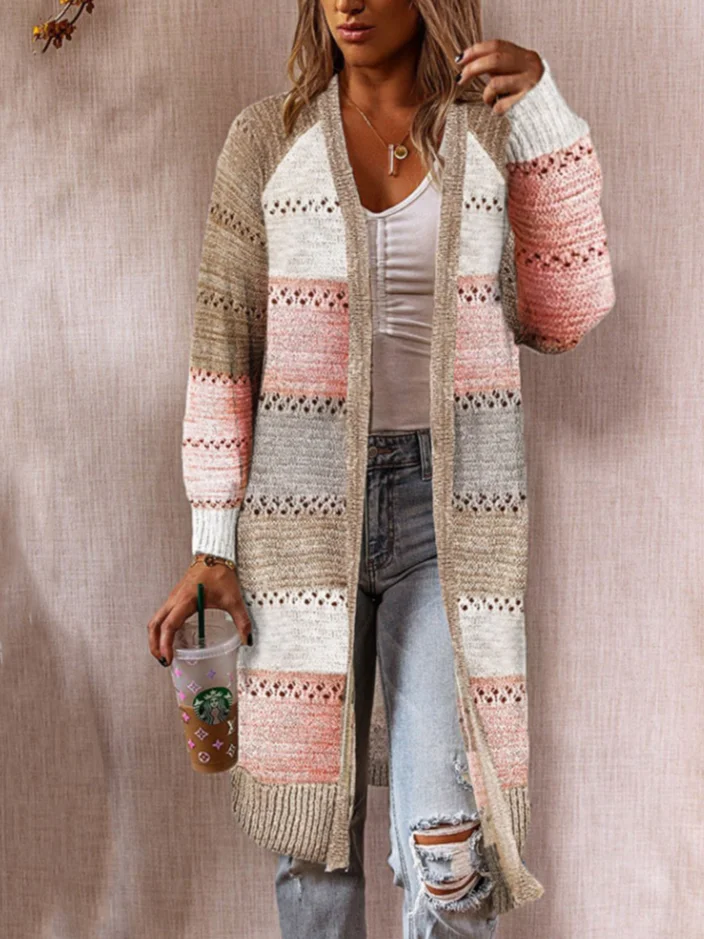 Striped Casual Cardigan