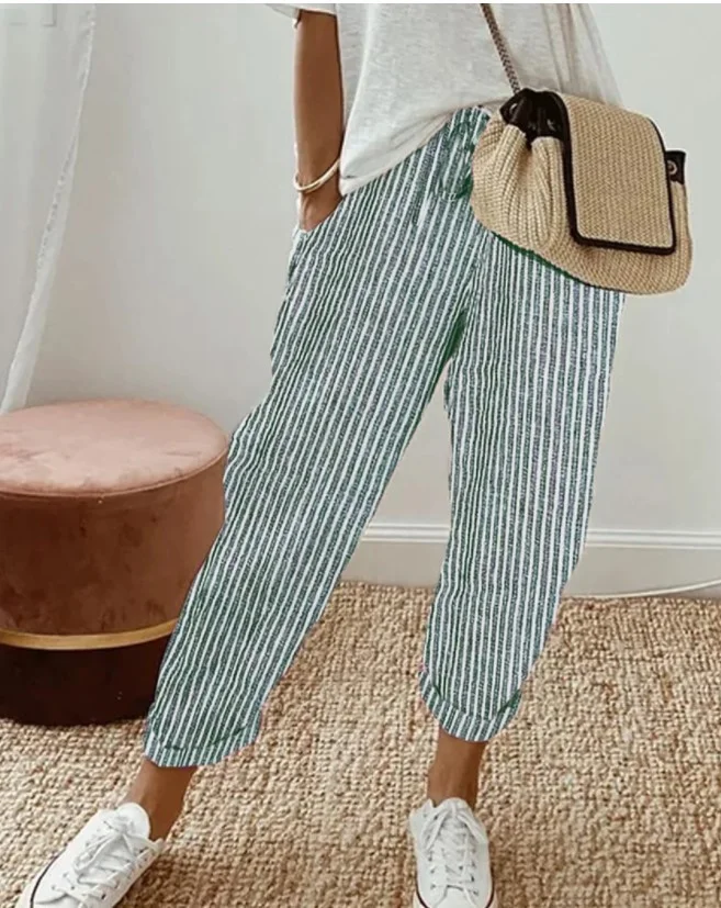 Loose Plain Casual Pants