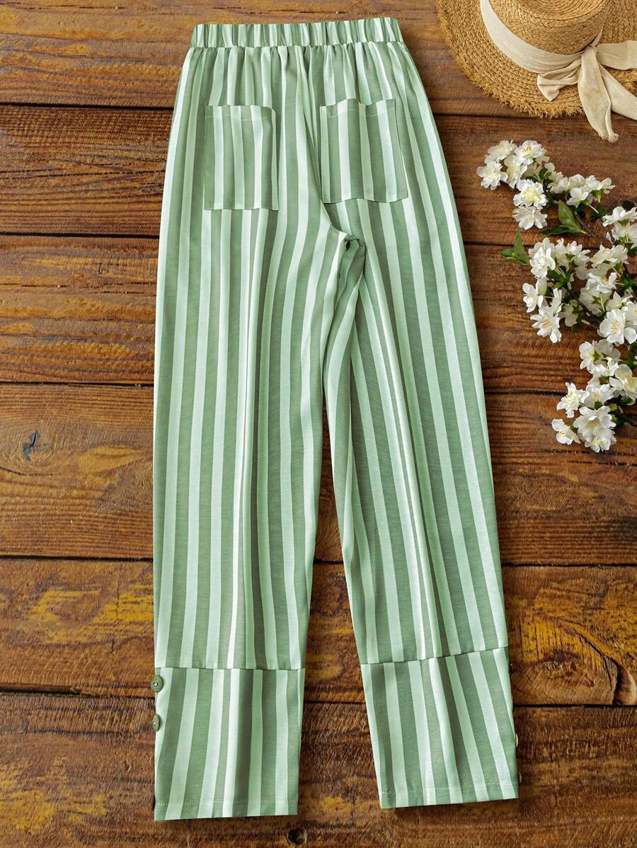 Casual Striped Loose Pants