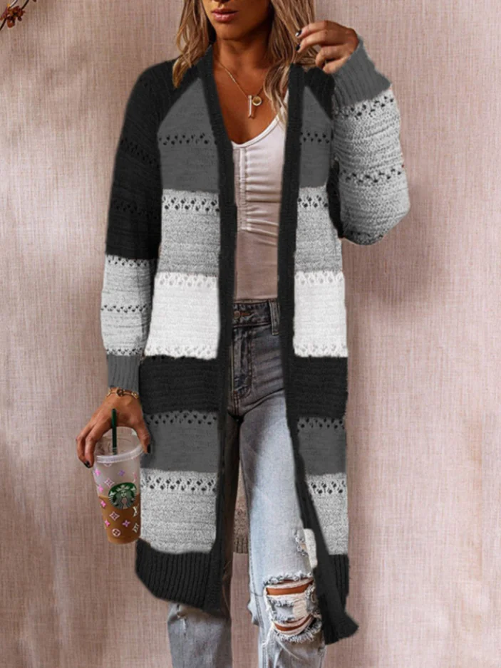 Striped Casual Cardigan