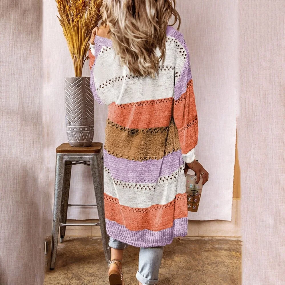 Striped Casual Cardigan