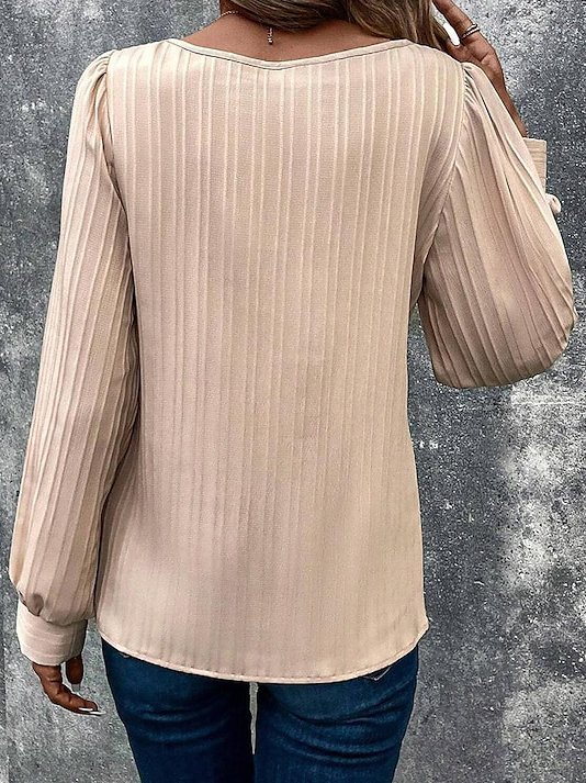 Casual Loose Buckle Blouse