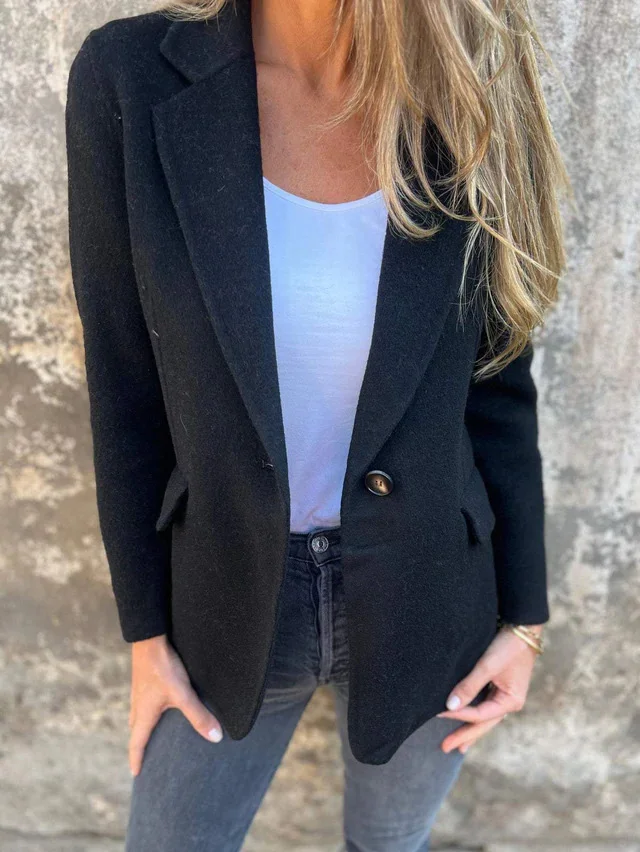 Casual Lapel Collar Loose Blazer