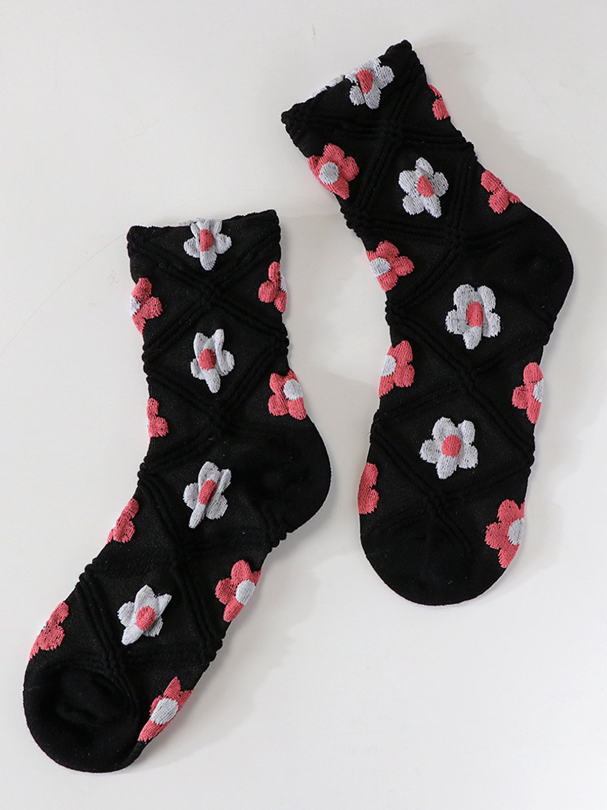 Daily Floral Casual  Over the Calf Socks