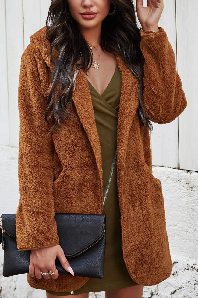 Casual Hooded Teddy Jacket