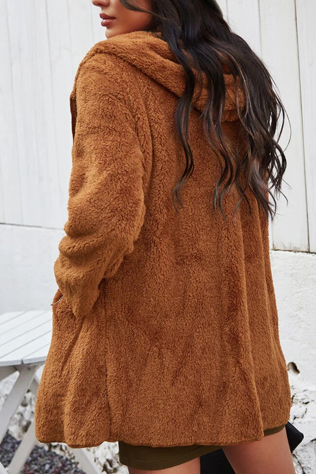 Casual Hooded Teddy Jacket