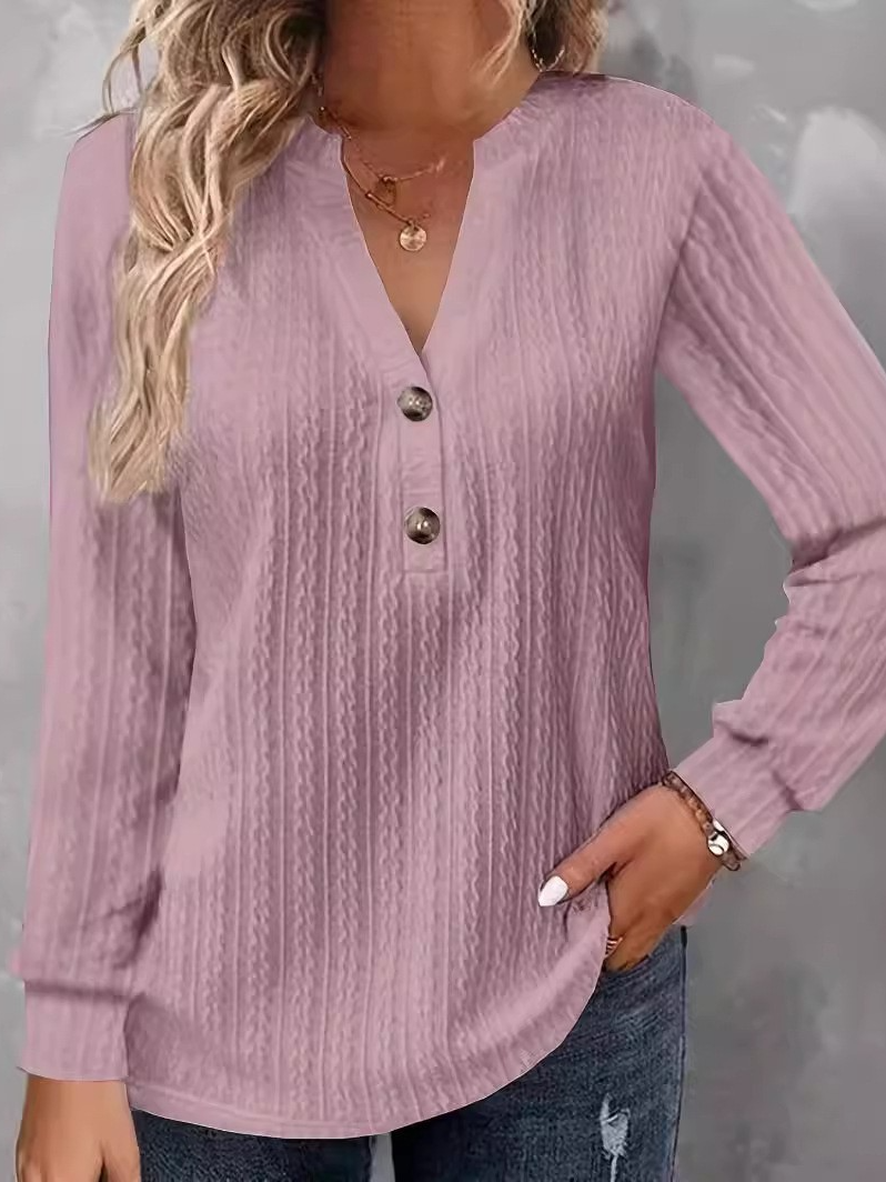 Casual Jersey Plain Blouse