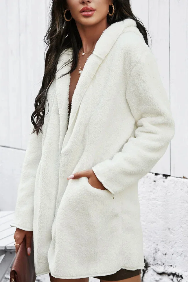 Casual Hooded Teddy Jacket