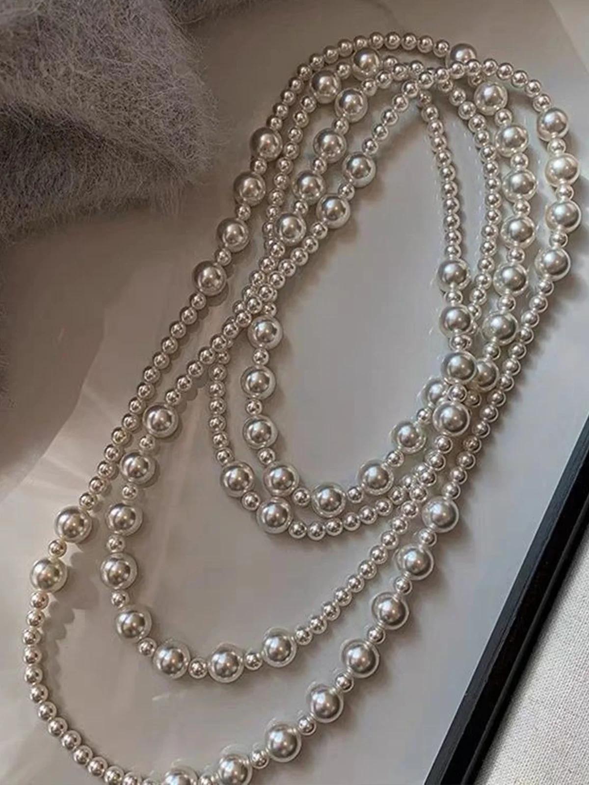 Elegant Plain Pearl Layer Sets