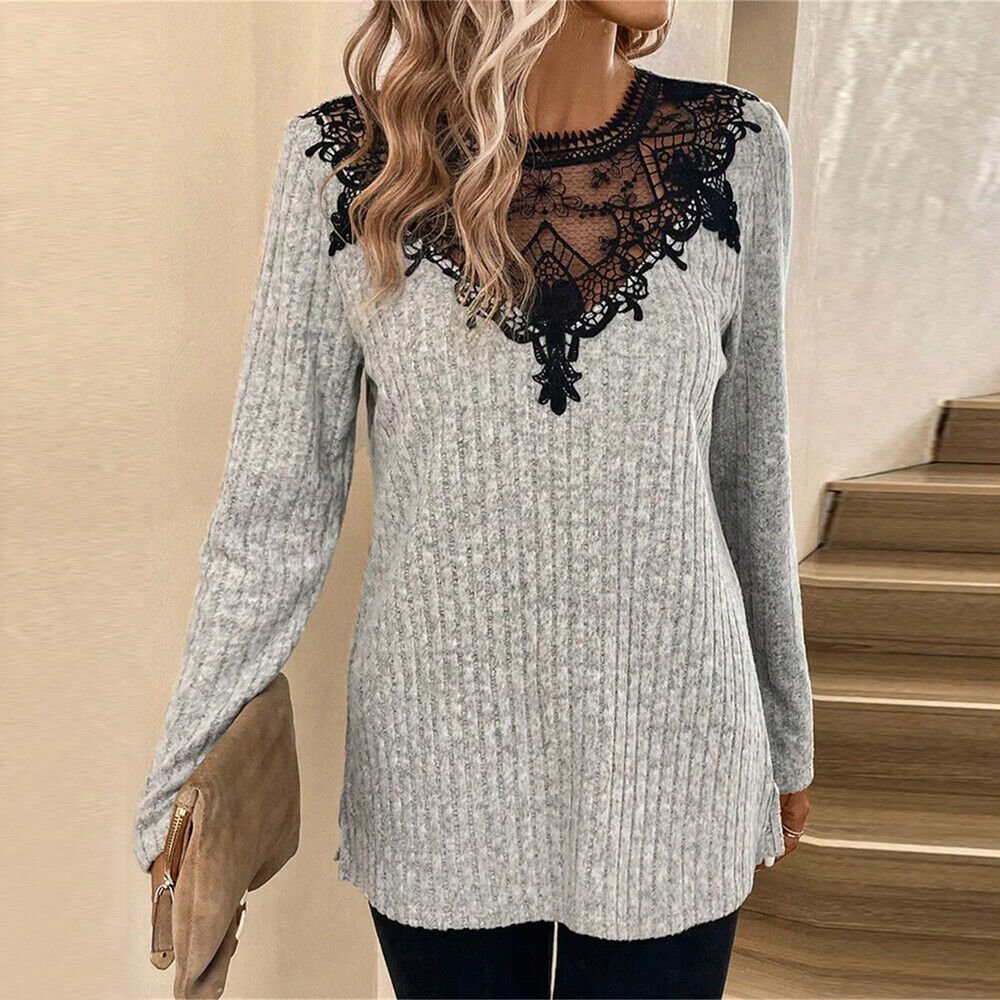 Casual Crew Neck Blouse