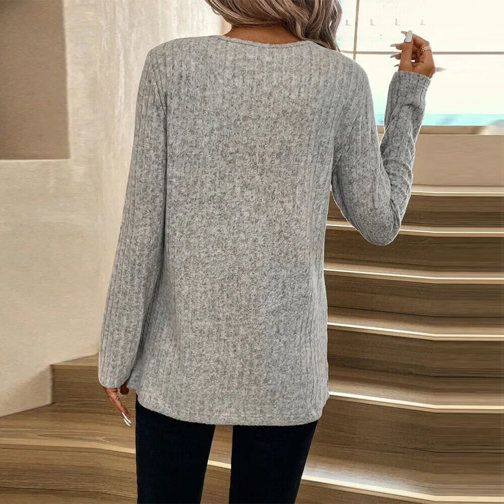 Casual Crew Neck Blouse