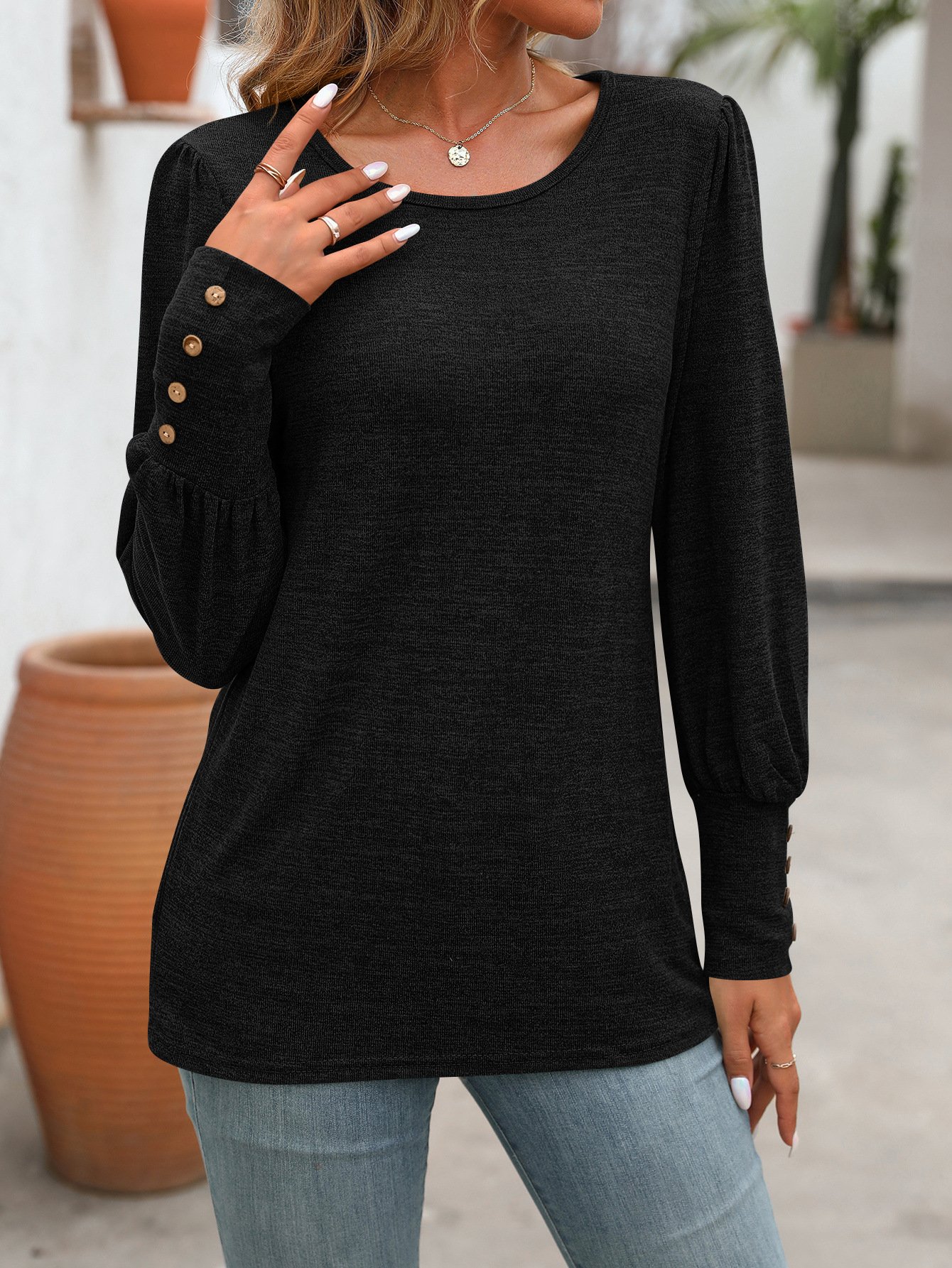 Plain Casual Blouse