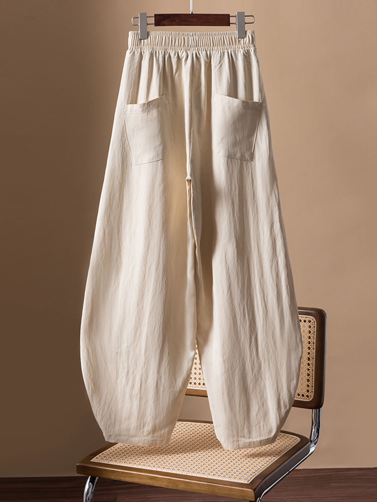 Linen Plain Cotton And Linen Loose Pants