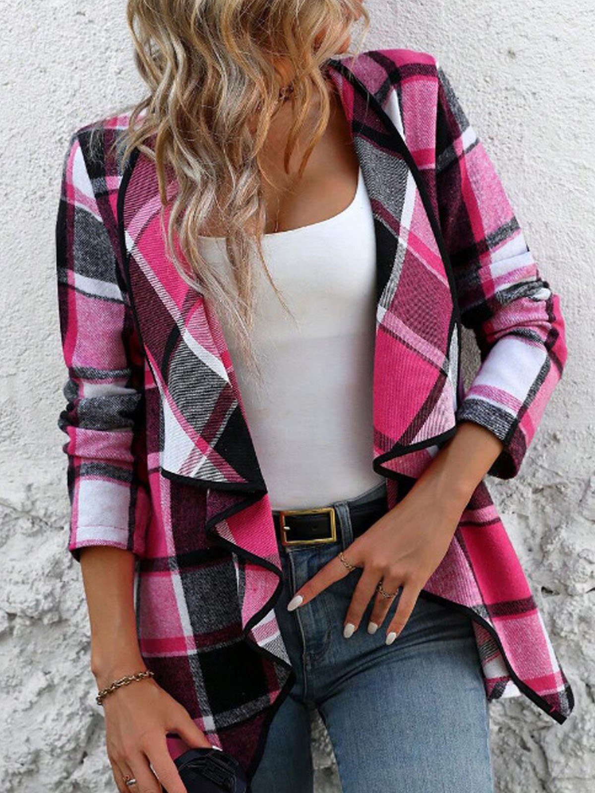 Plaid Loose Casual Jacket