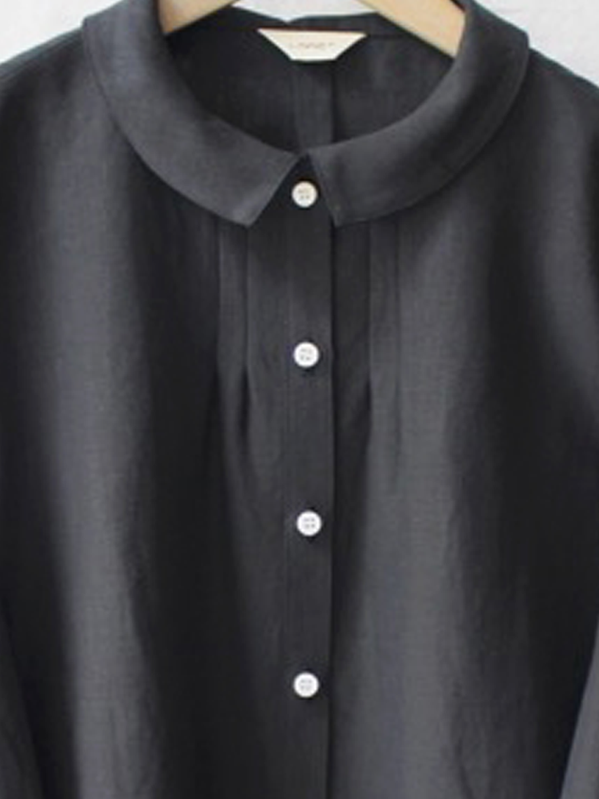 Loose Cotton And Linen Shawl Collar Linen Shirt