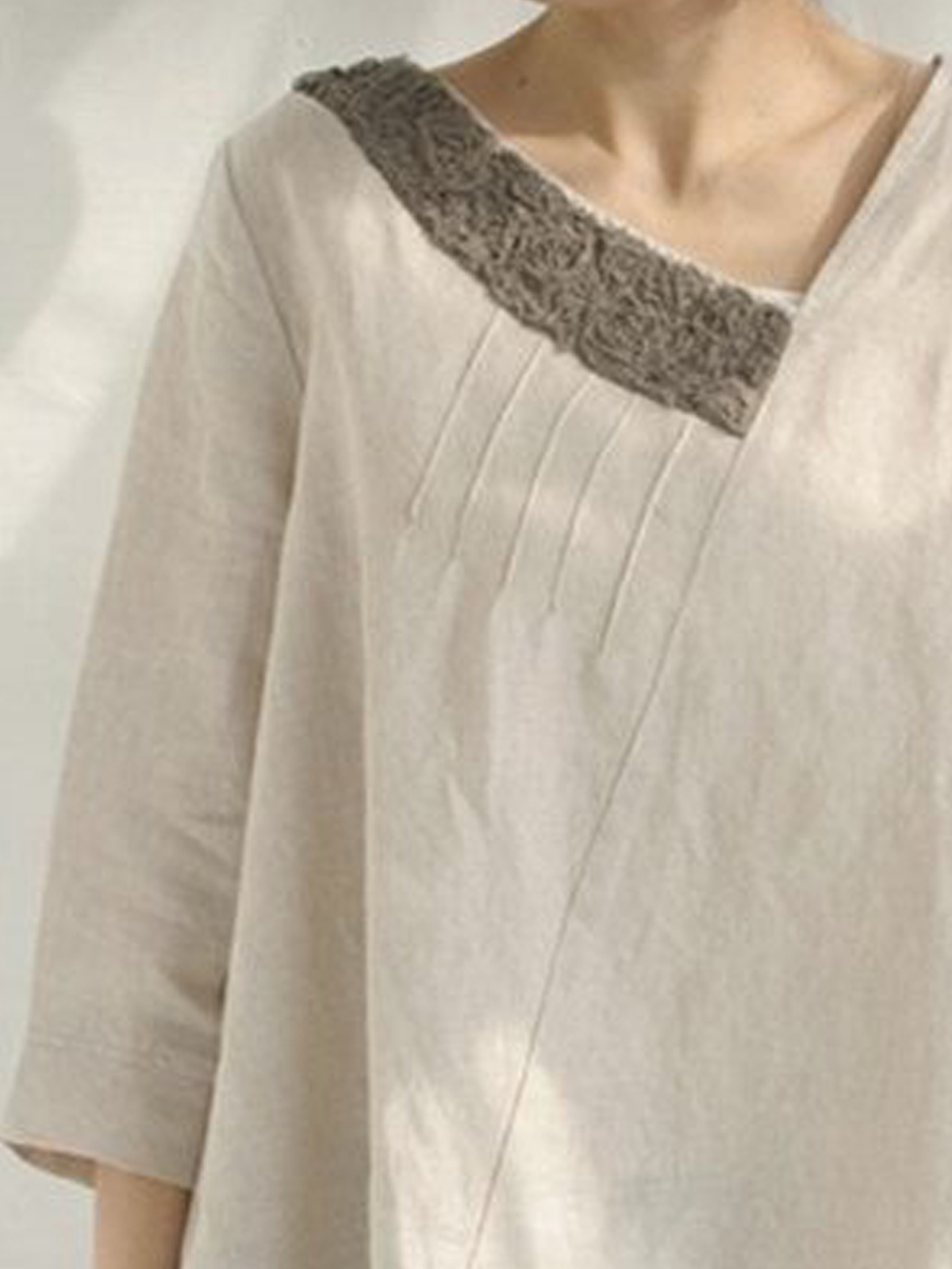 Linen Asymmetrical Blouse