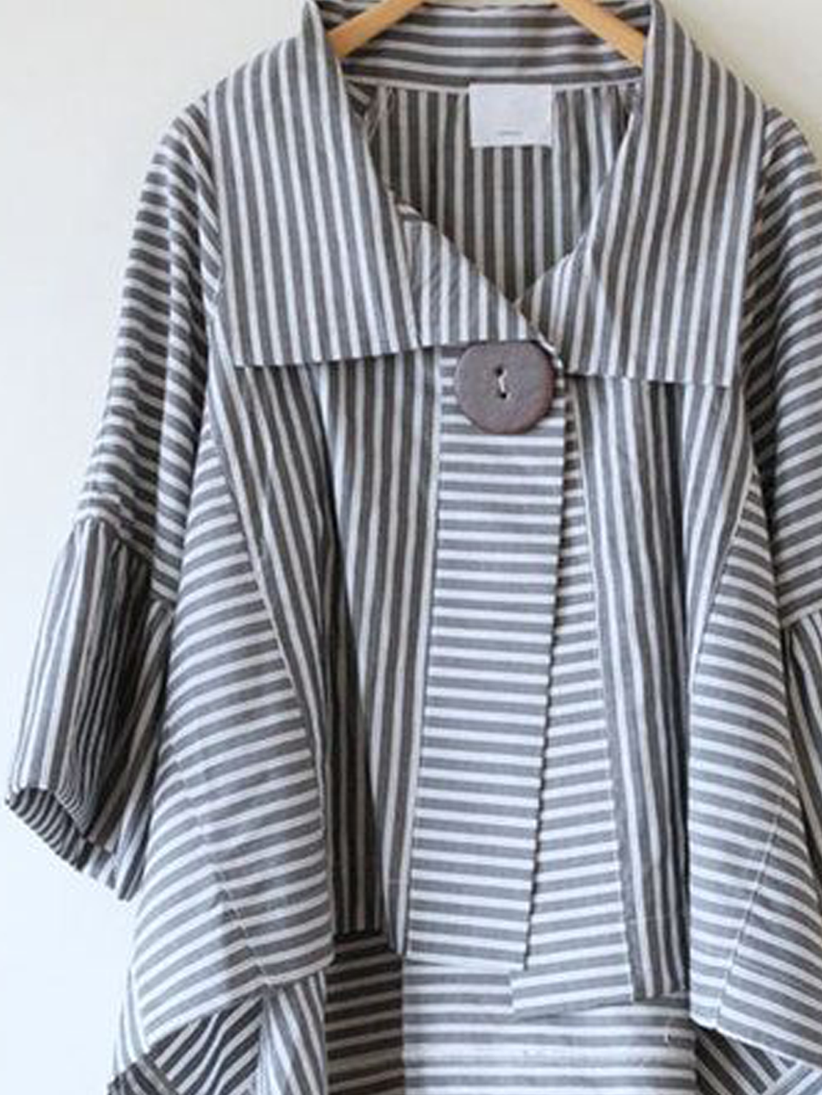 Cotton And Linen Striped Linen Loose Shirt