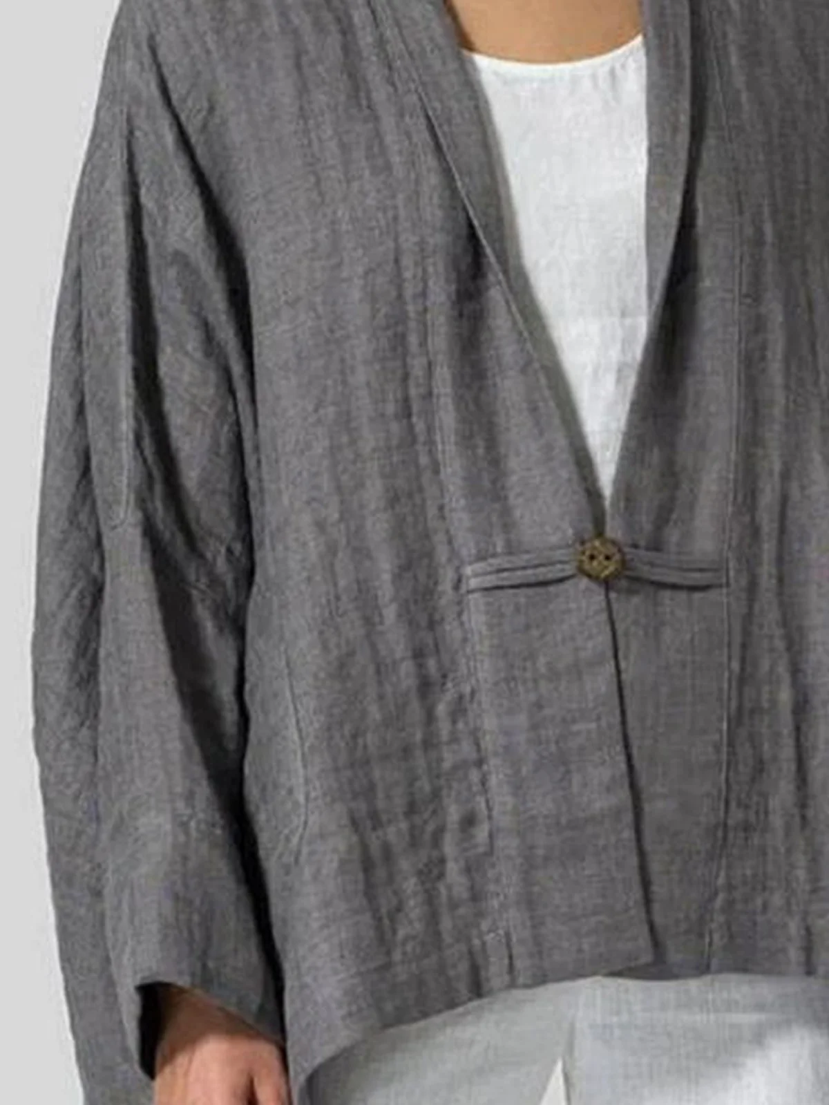 Linen V Neck Kimono