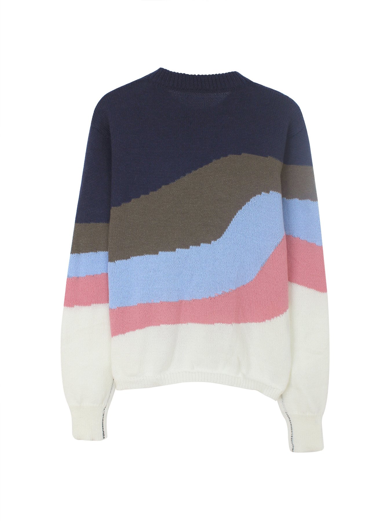 Casual Abstract Crew Neck Sweater