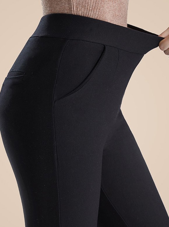 Casual Fleece Tight Plain Leggings