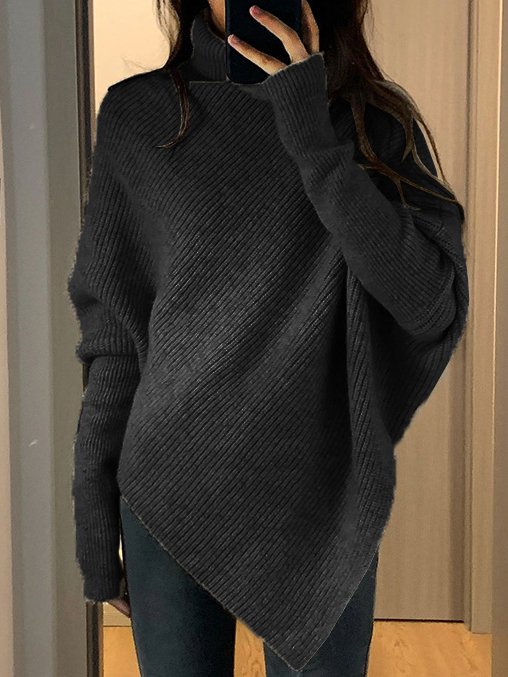 V Neck Casual Plain Sweater