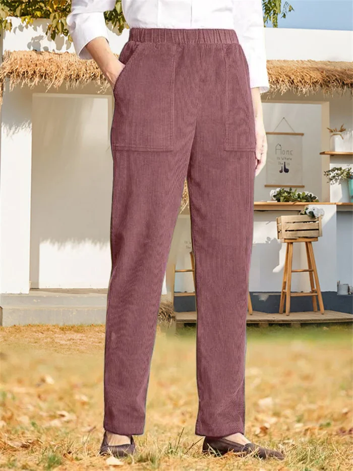 Plain Casual Loose Pants