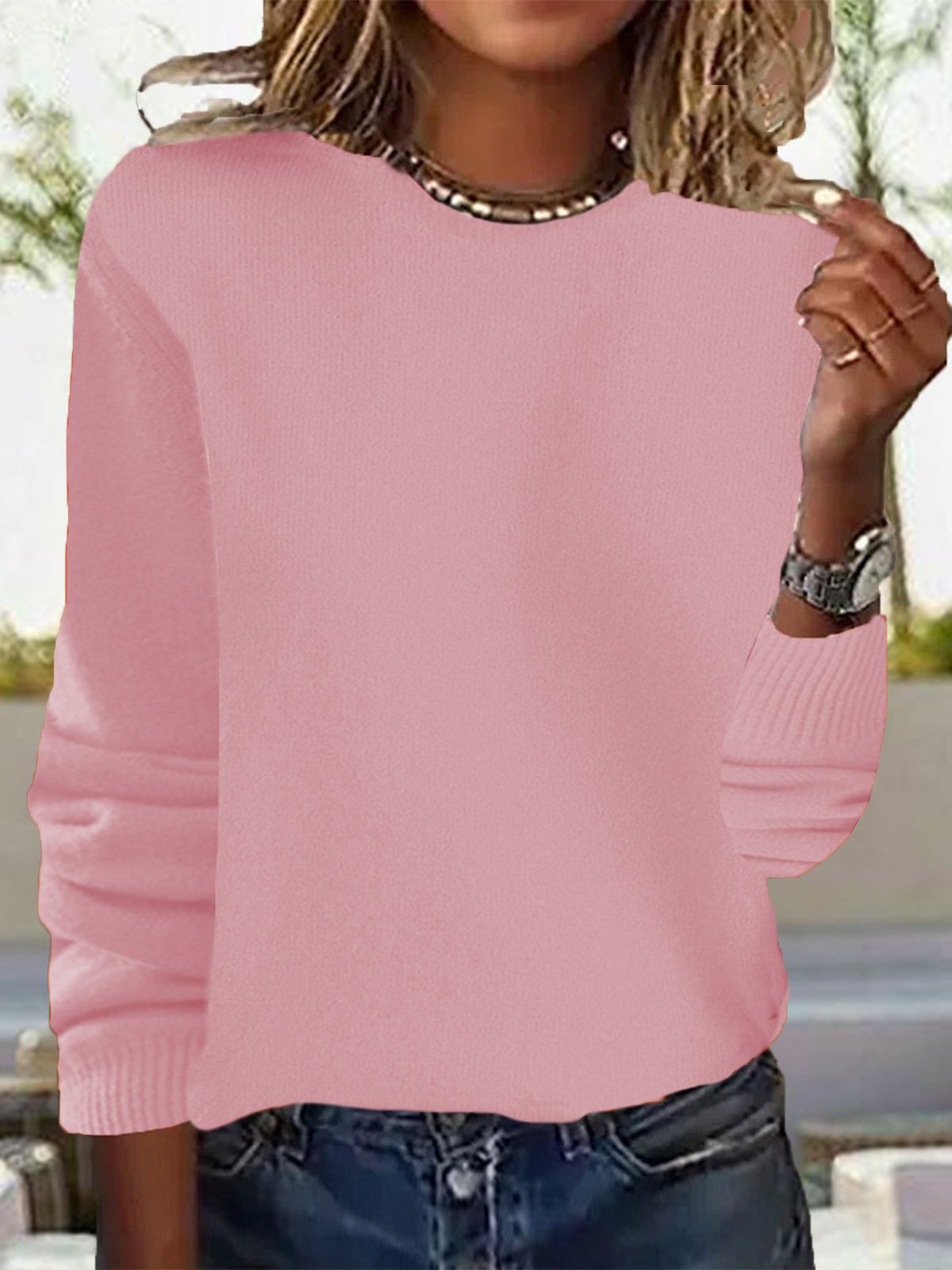 Others Casual Yarn/Wool Yarn Sweater