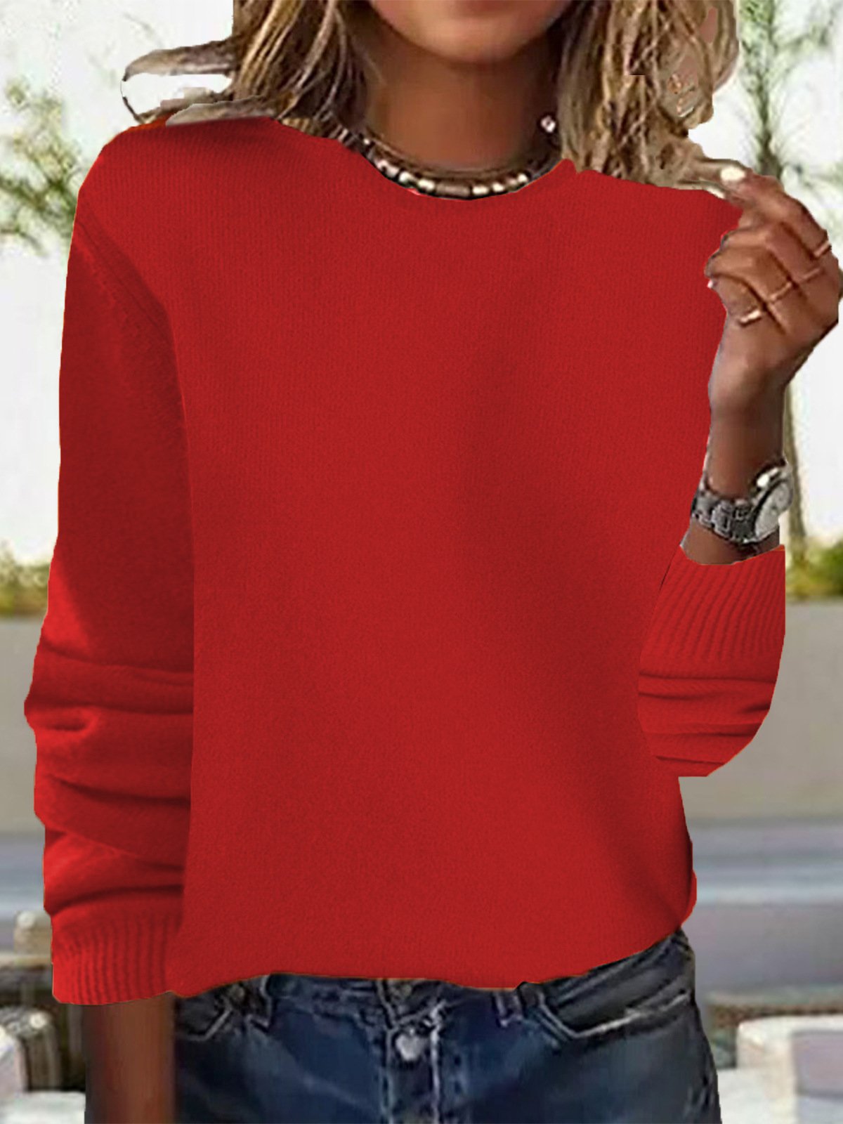 Others Casual Yarn/Wool Yarn Sweater