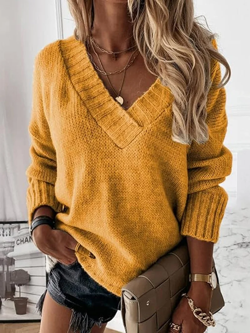 Loose Casual Yarn/Wool Yarn Sweater