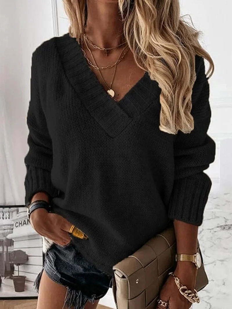 Loose Casual Yarn/Wool Yarn Sweater