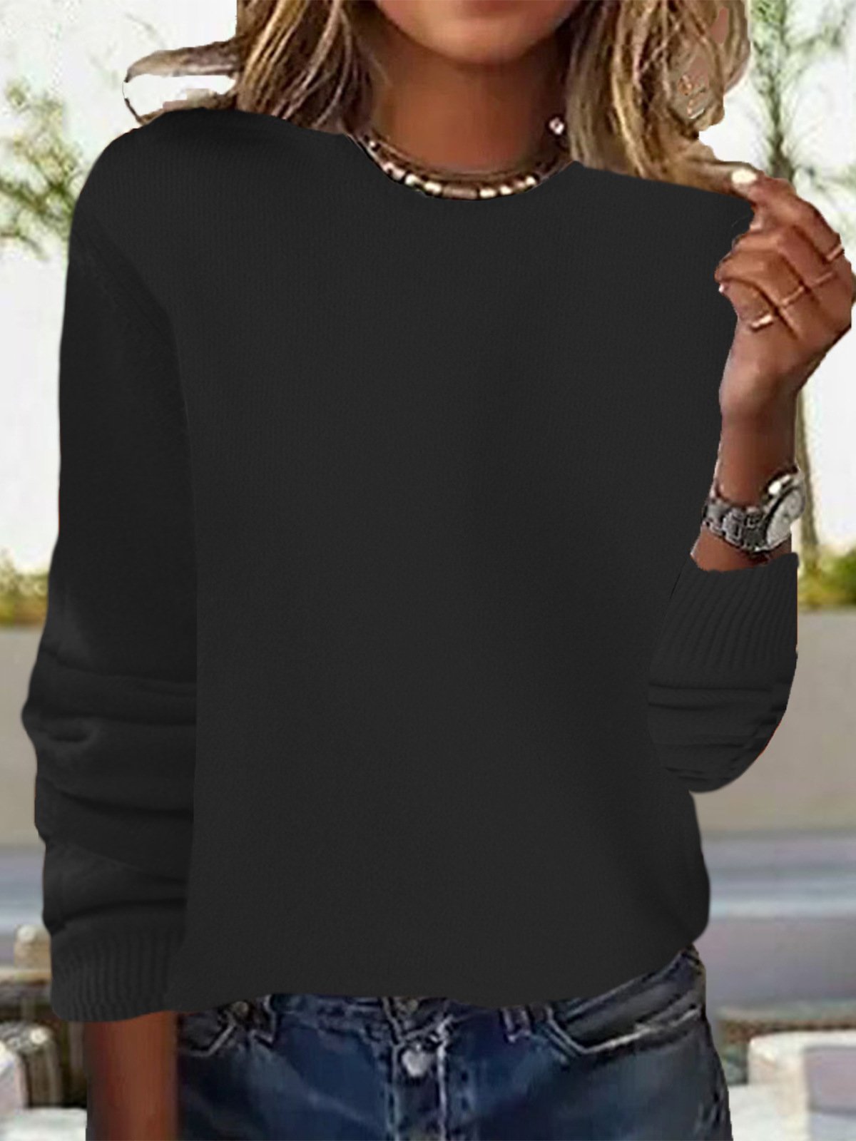 Others Casual Yarn/Wool Yarn Sweater