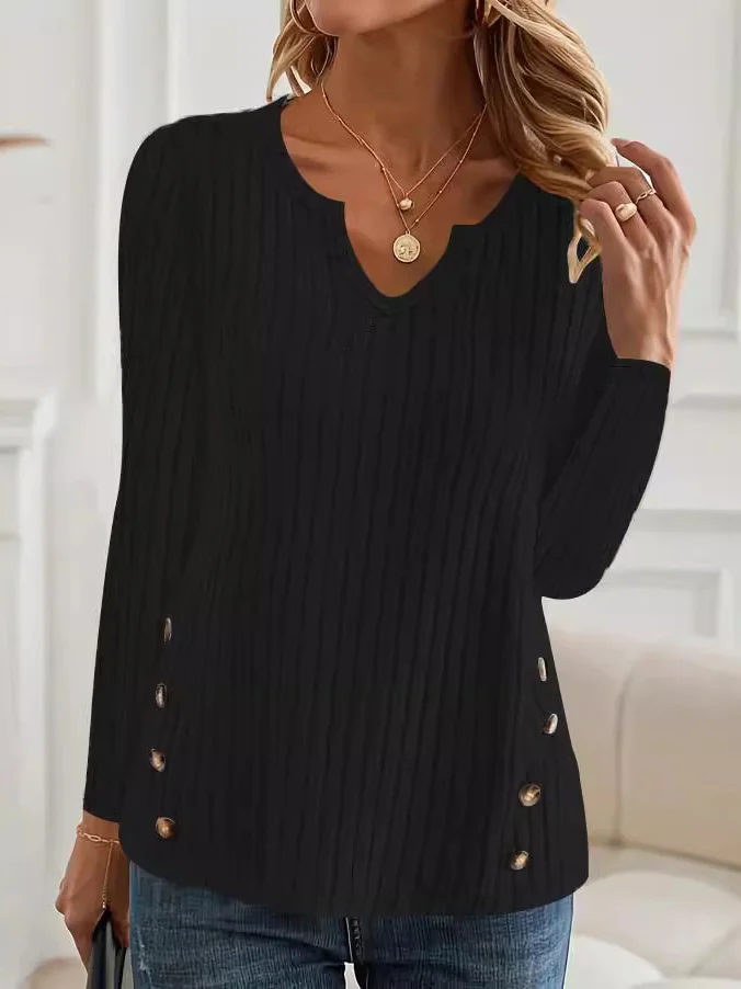 Jersey Loose Casual Blouse