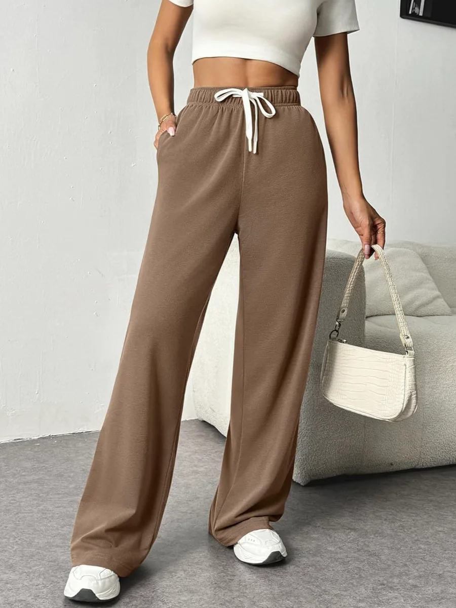 Loose Plain Casual Pants