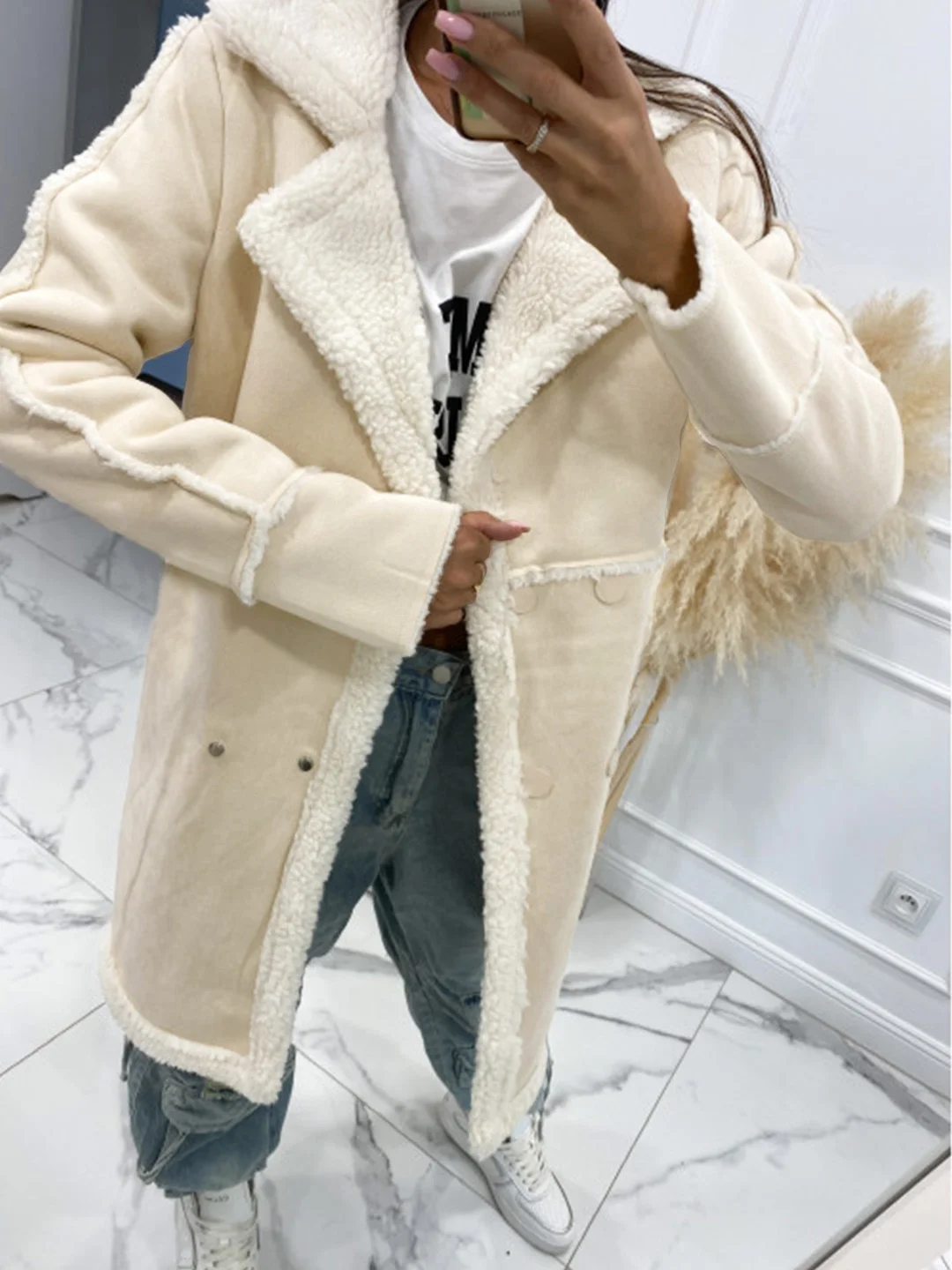 Casual Fluff/Granular Fleece Fabric Jacket