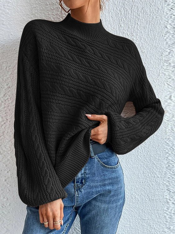 Casual Plain Loose Sweater