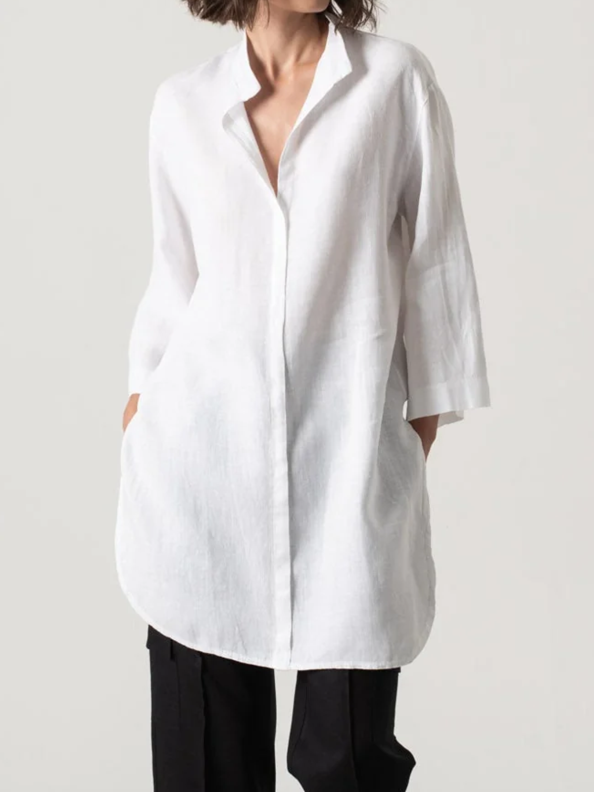 Shirt Collar Linen Shirt