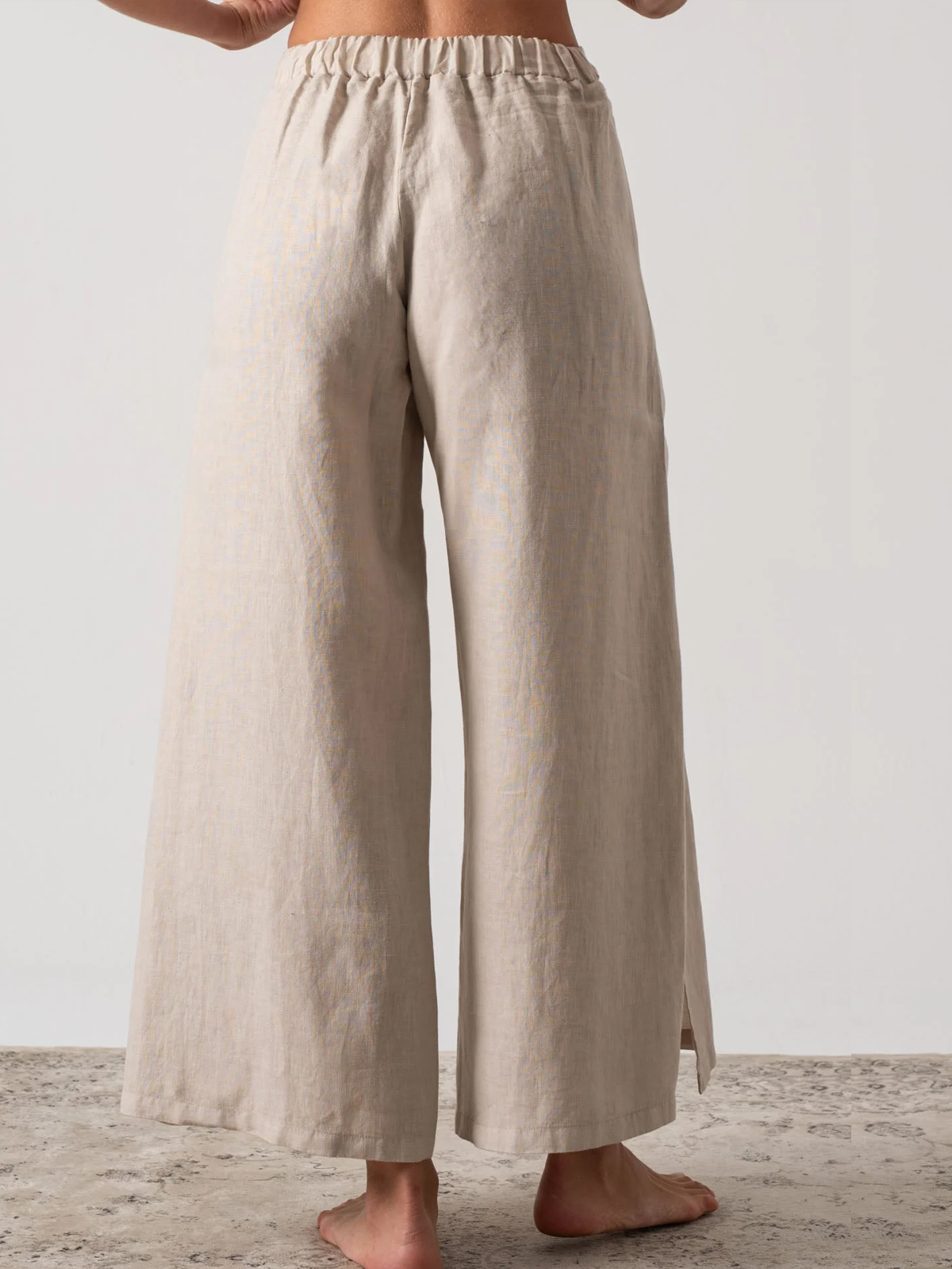 Linen Linen Plain Pants