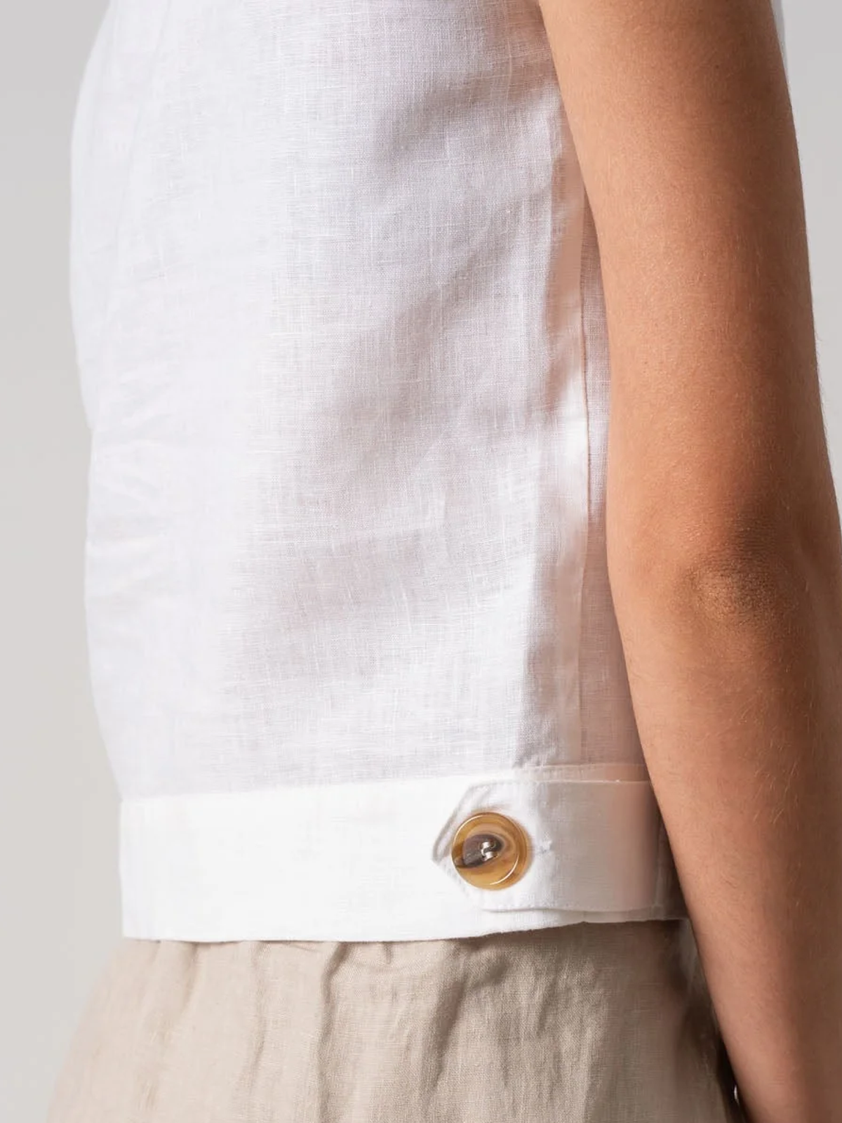 Regular Fit Linen Tank Top