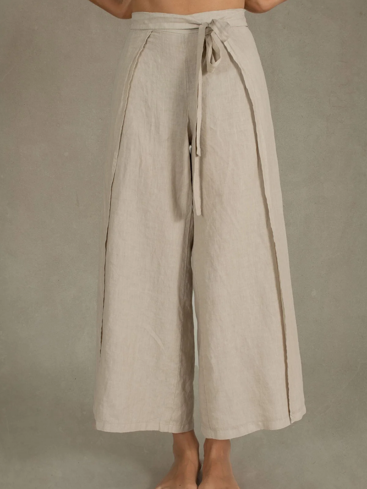 Linen Linen Plain Pants