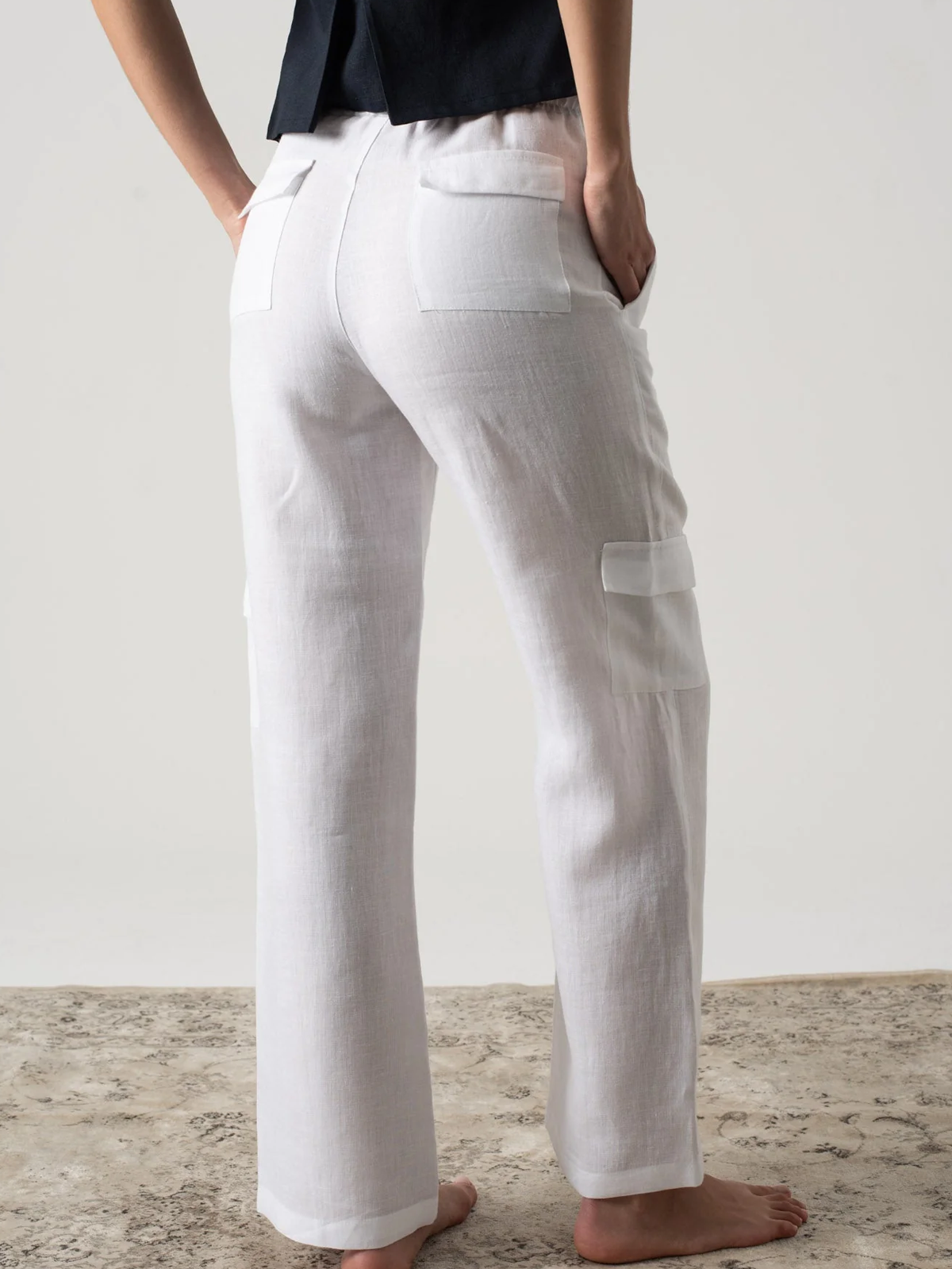 Plain Linen Loose Pants