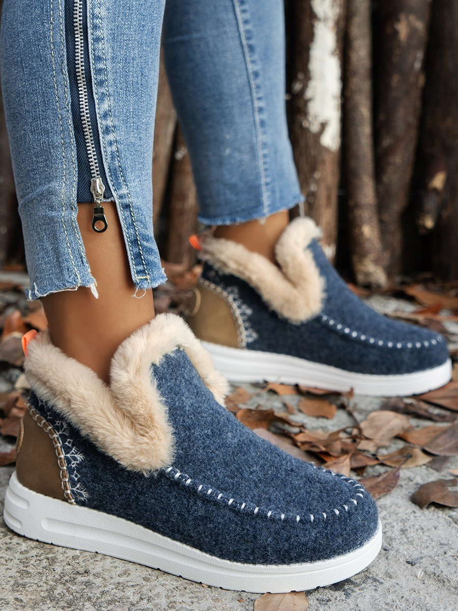 Winter Casual Pu Cotton-Padded Boots