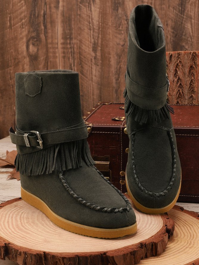 Winter Pu Cotton-Padded Boots